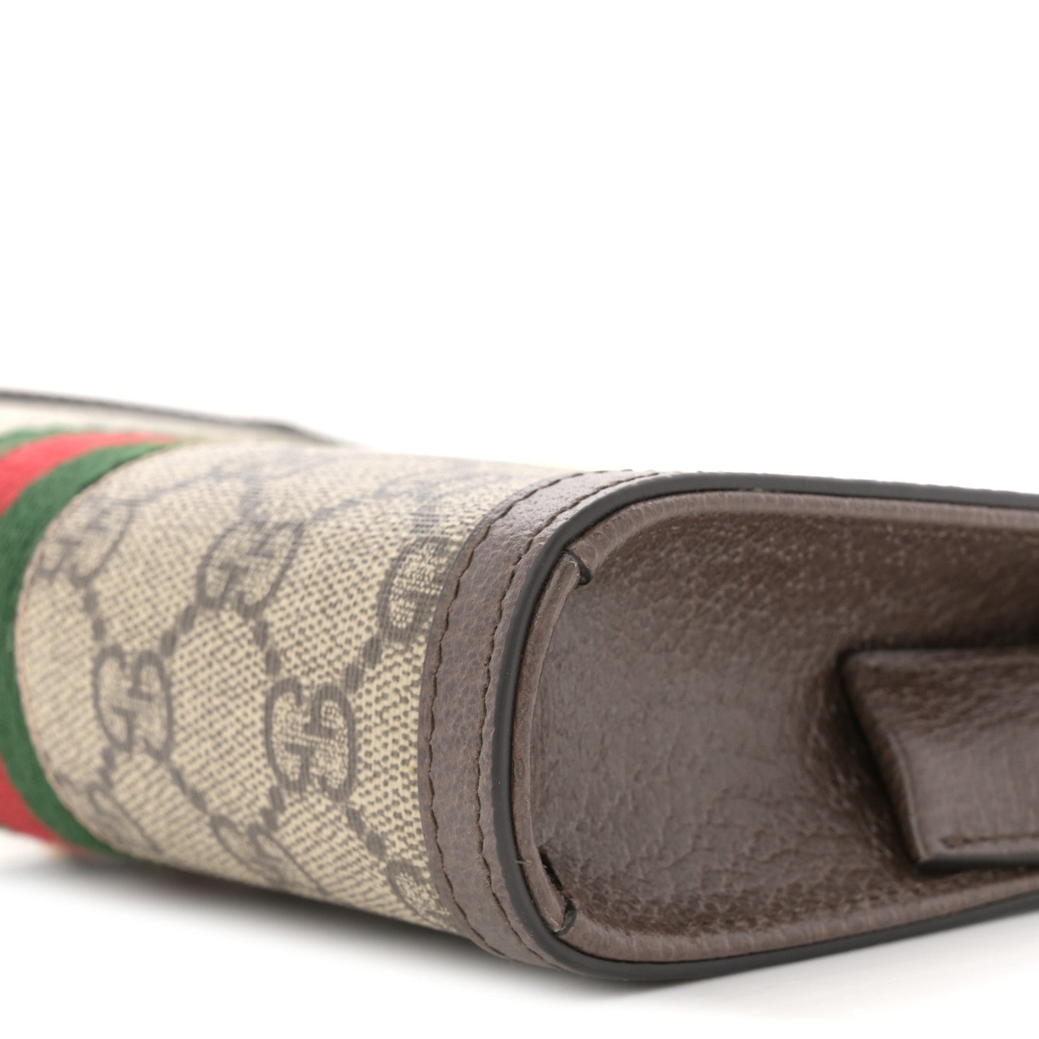 Gucci GG Supreme Monogram Web Ophidia Wristlet Brown 10 of 12