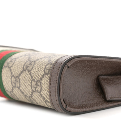 Gucci GG Supreme Monogram Web Ophidia Wristlet Brown 10 of 12