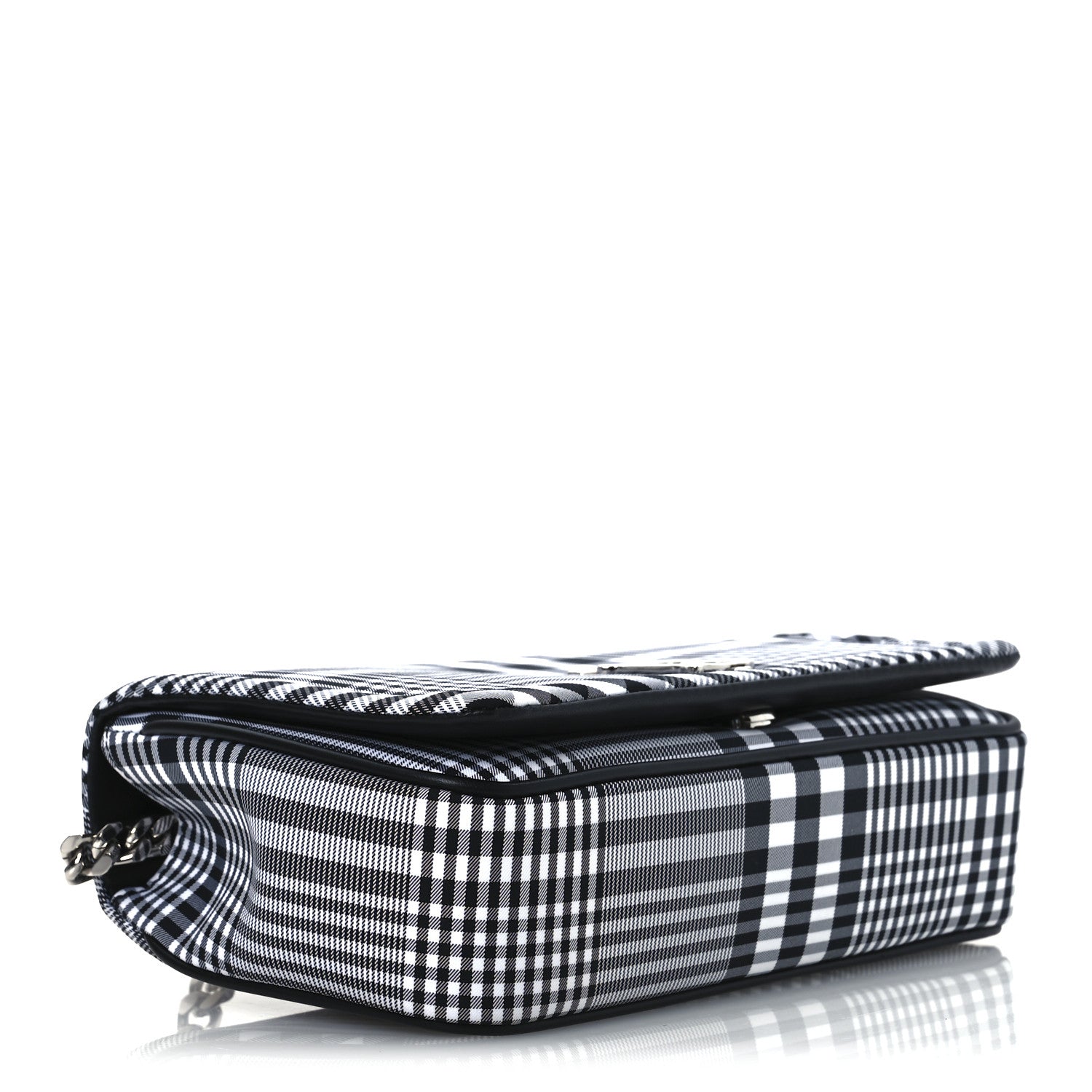 Burberry Nylon Check Small Lola Bag Black White 9 of 12