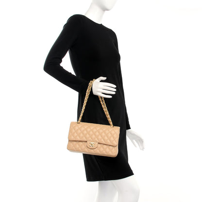 Chanel Caviar Quilted Medium Double Flap Beige Clair 2 of 7