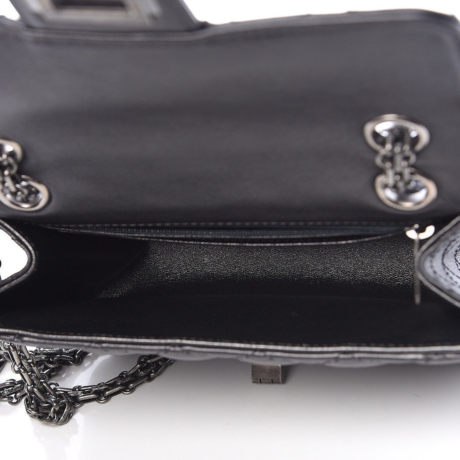 Chanel Metallic Sheepskin Quilted 2.55 Reissue Mini Flap Dark Silver 5 of 12