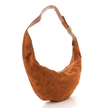 Khaite Suede August Hobo Caramel 3 of 9