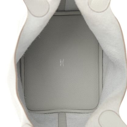 Hermes Taurillon Clemence Picotin Lock 22 MM Gris Perle 5 of 12