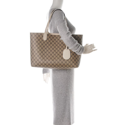 Gucci GG Supreme Monogram Medium Reversible Tote Beige White 2 of 10