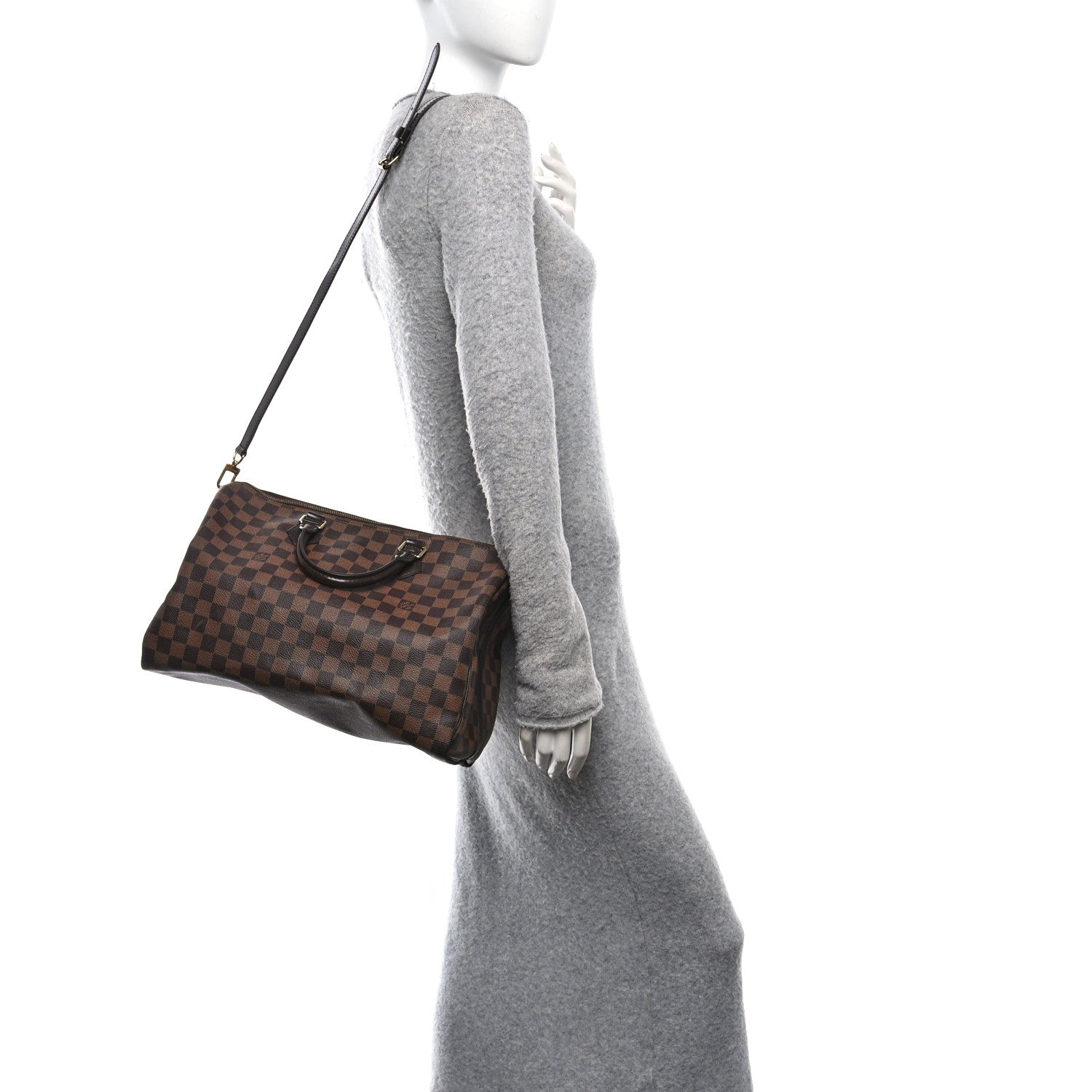 Louis Vuitton Damier Ebene Speedy Bandouliere 35 2 of 10