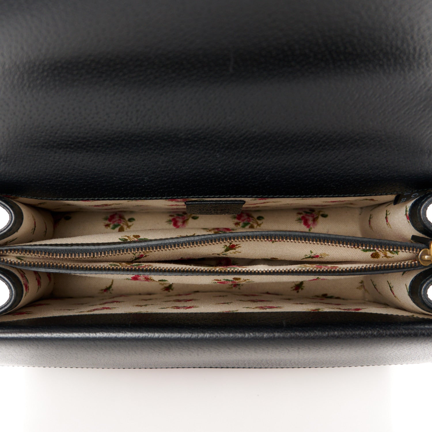 Gucci Calfskin Web Floral Embroidered Medium Dionysus Shoulder Bag Black 5 of 12