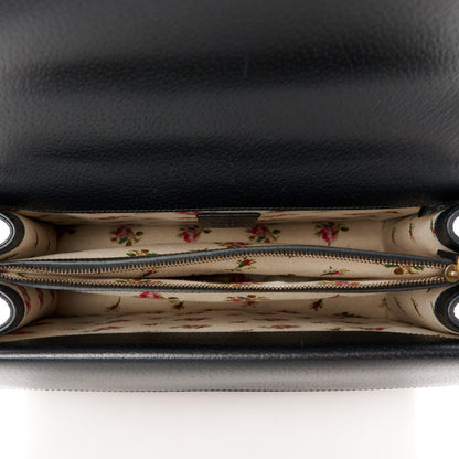 Gucci Calfskin Web Floral Embroidered Medium Dionysus Shoulder Bag Black 5 of 12
