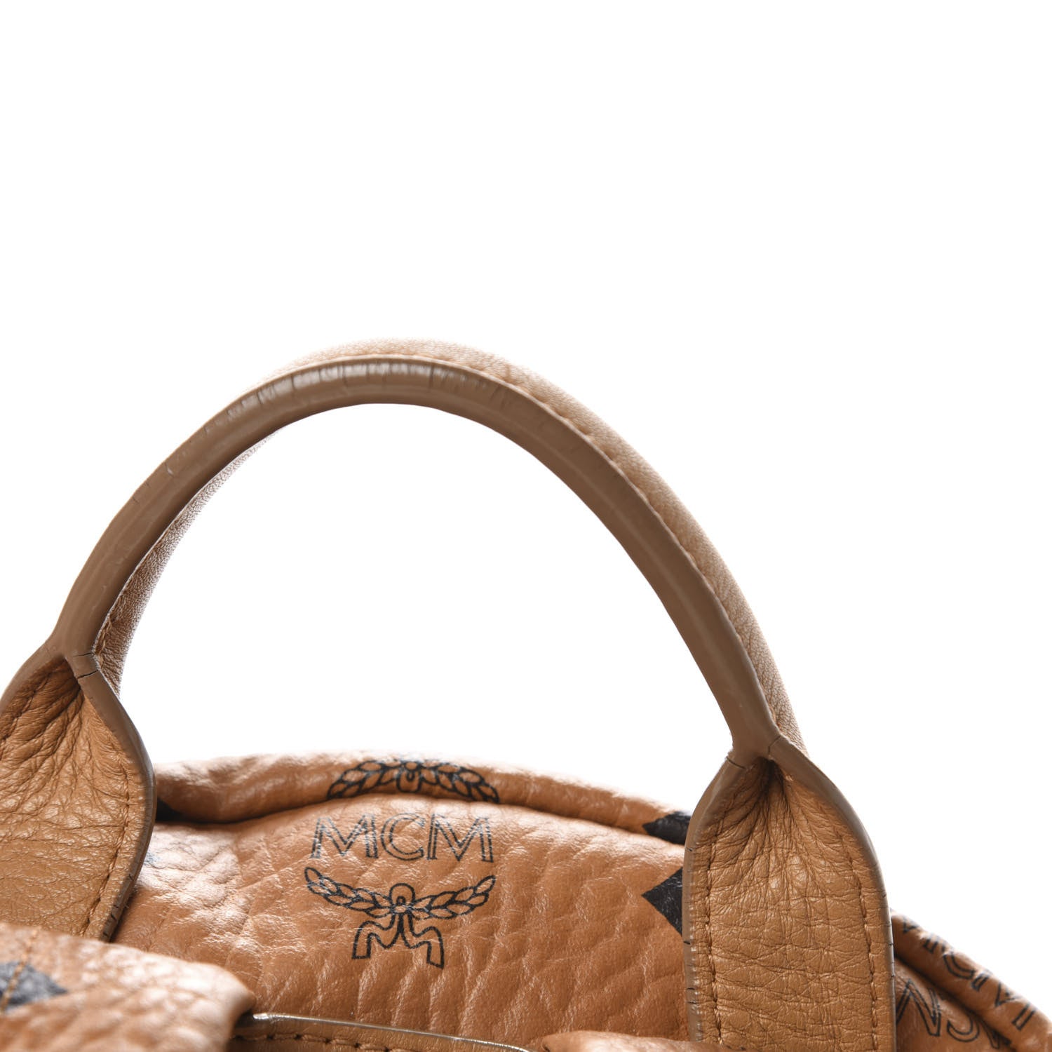 MCM Visetos Studded Medium Stark M Backpack Cognac 8 of 12