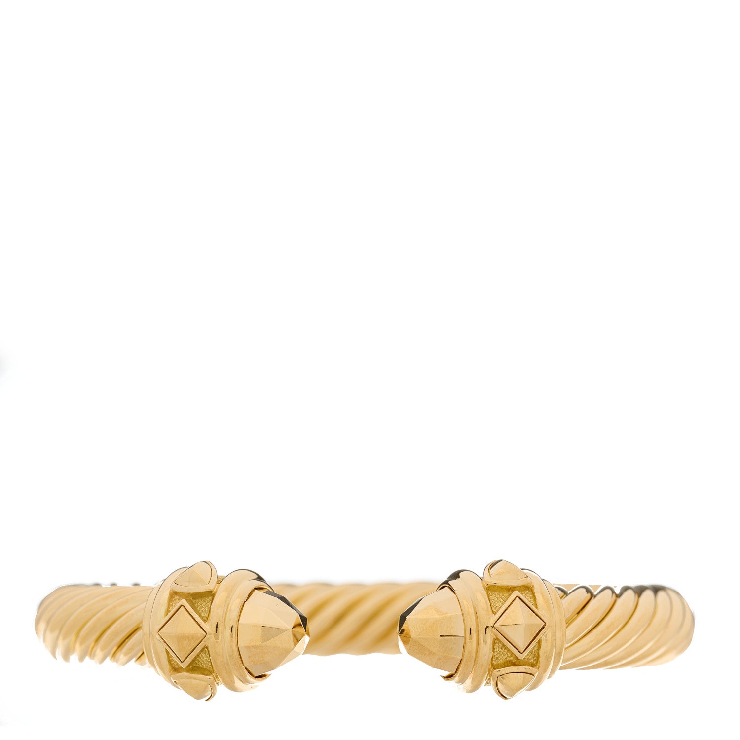 David Yurman 18K Yellow Gold 9mm Renaissance Cable Bracelet 1 of 4