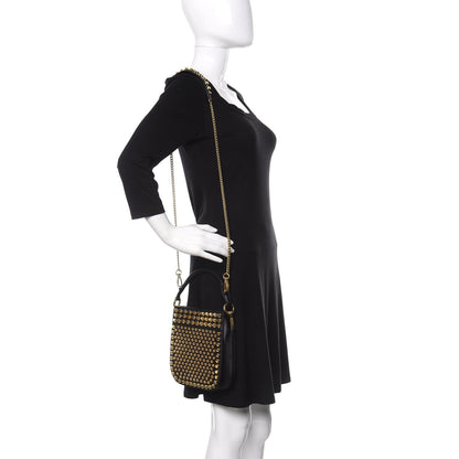 Prada City Calfskin Studded Small Margit Bag Black 2 of 8