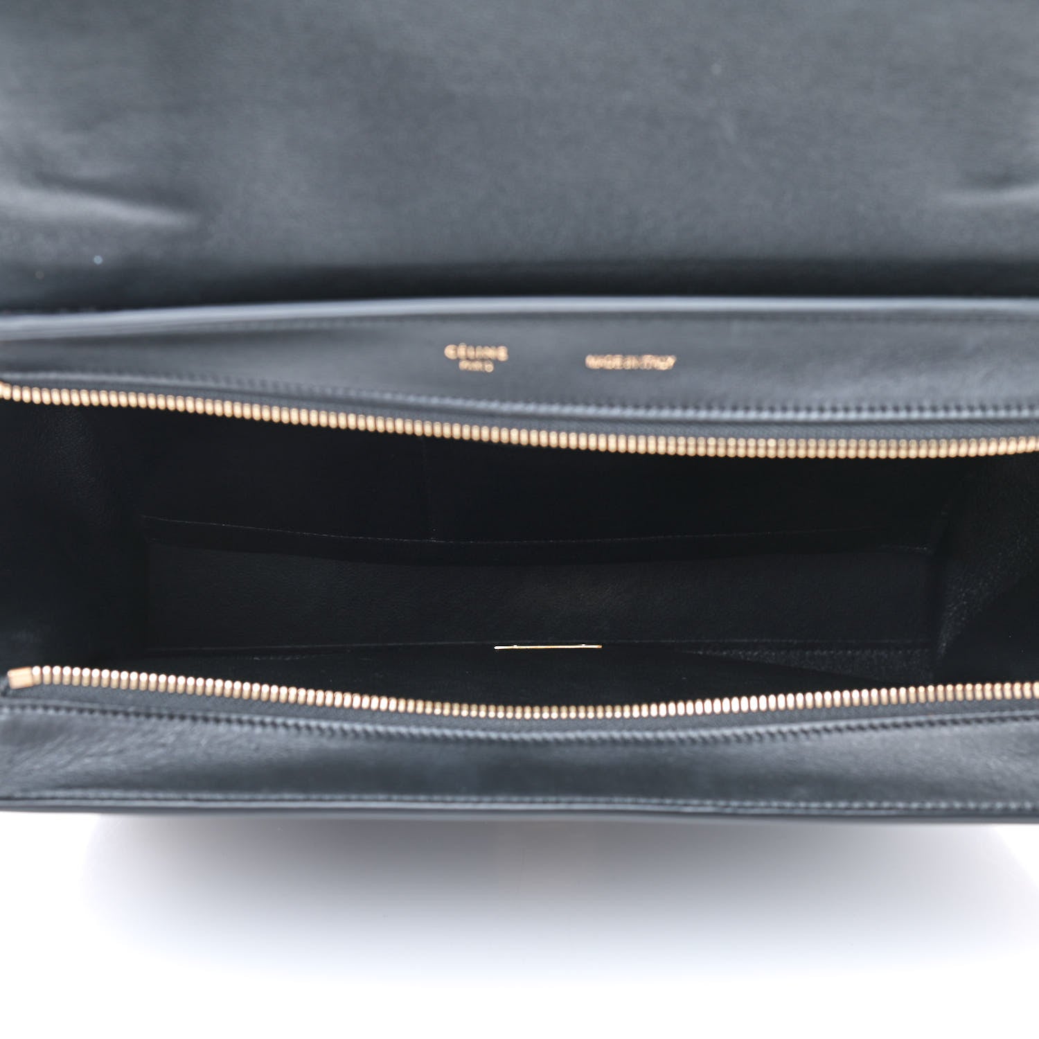 Celine Velluto Calfskin Suede Medium Tri-Color Trapeze Light Blue 5 of 9