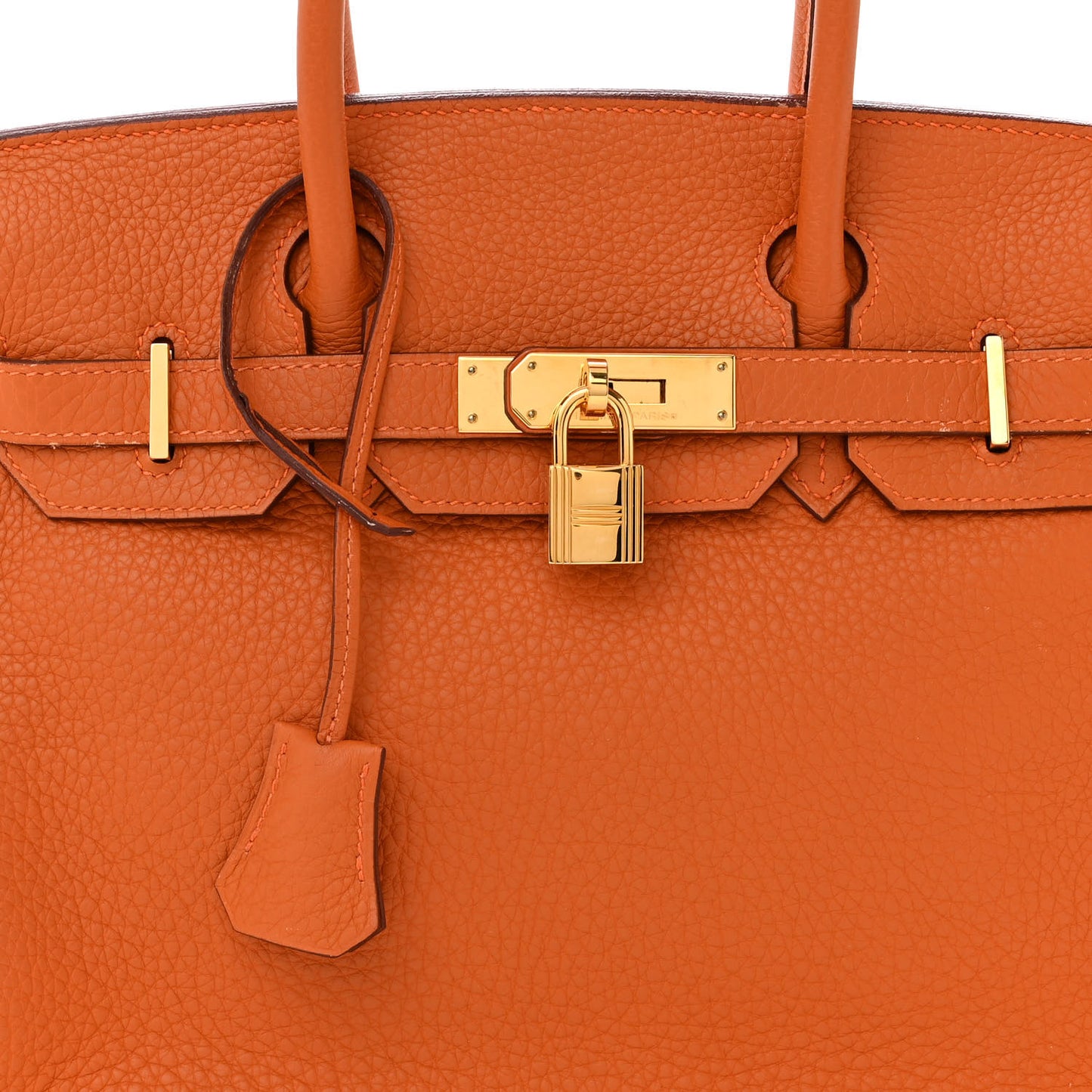 Taurillon Clemence Birkin 30 Orange