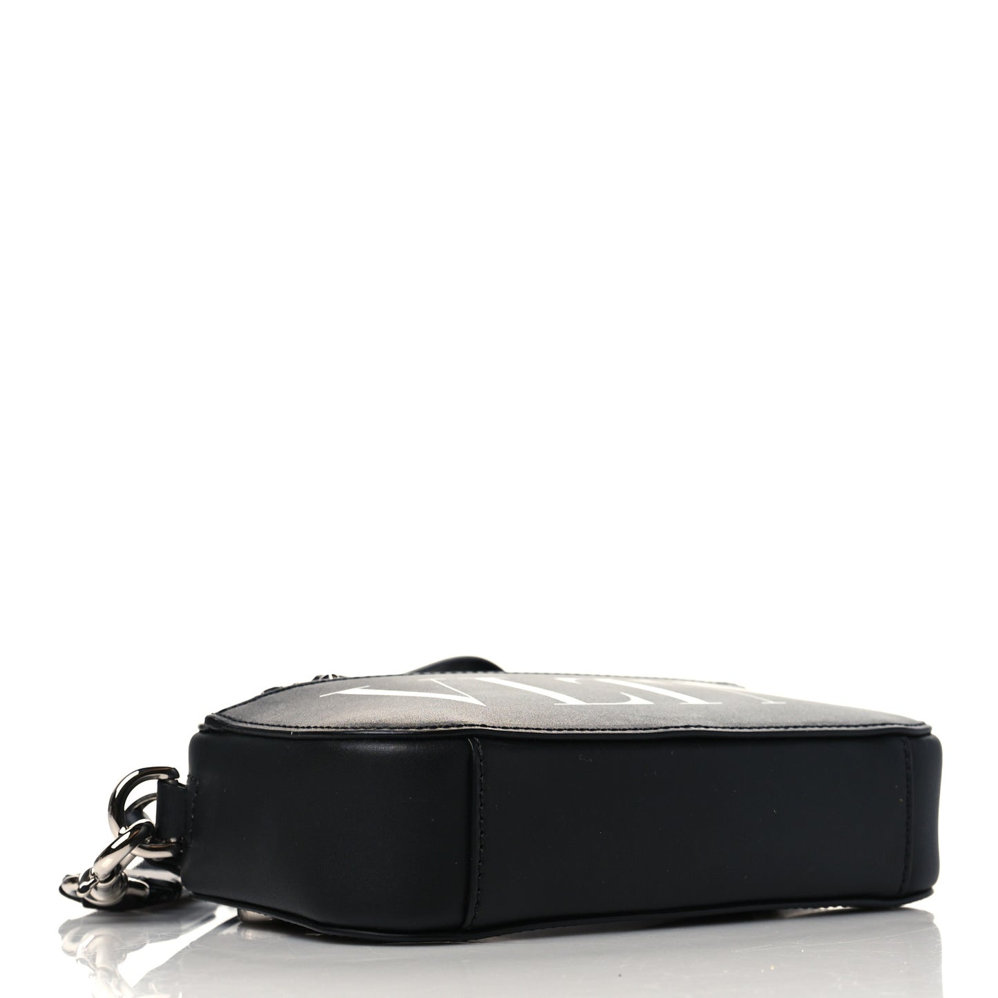 Calfskin VLTN Print Small Crossbody Bag Black