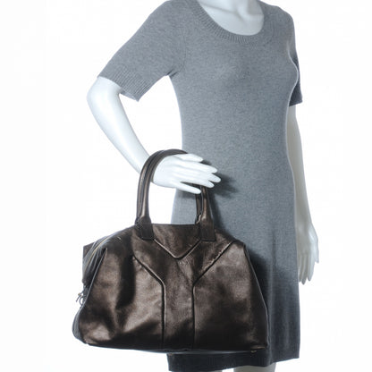 Saint Laurent Fur Embossed Medium Easy Sac Brown 2 of 7