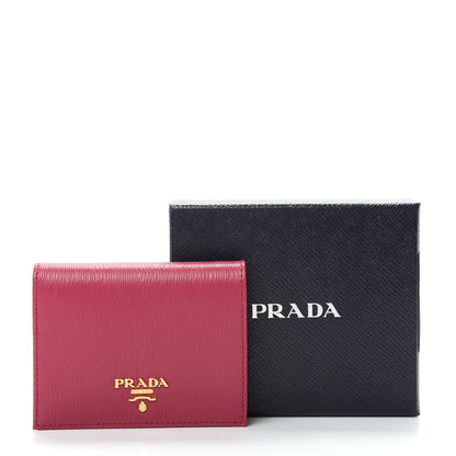 Prada Vitello Move Bi-Fold Wallet Ibisco 7 of 7