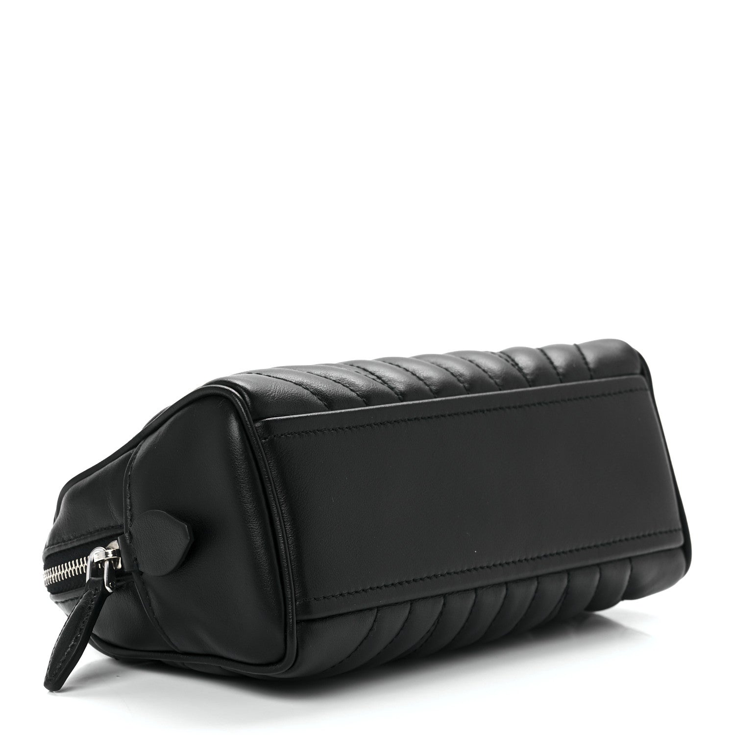 Prada Soft Calfskin Impunture Diagramme Wristlet Pouch Black 4 of 11