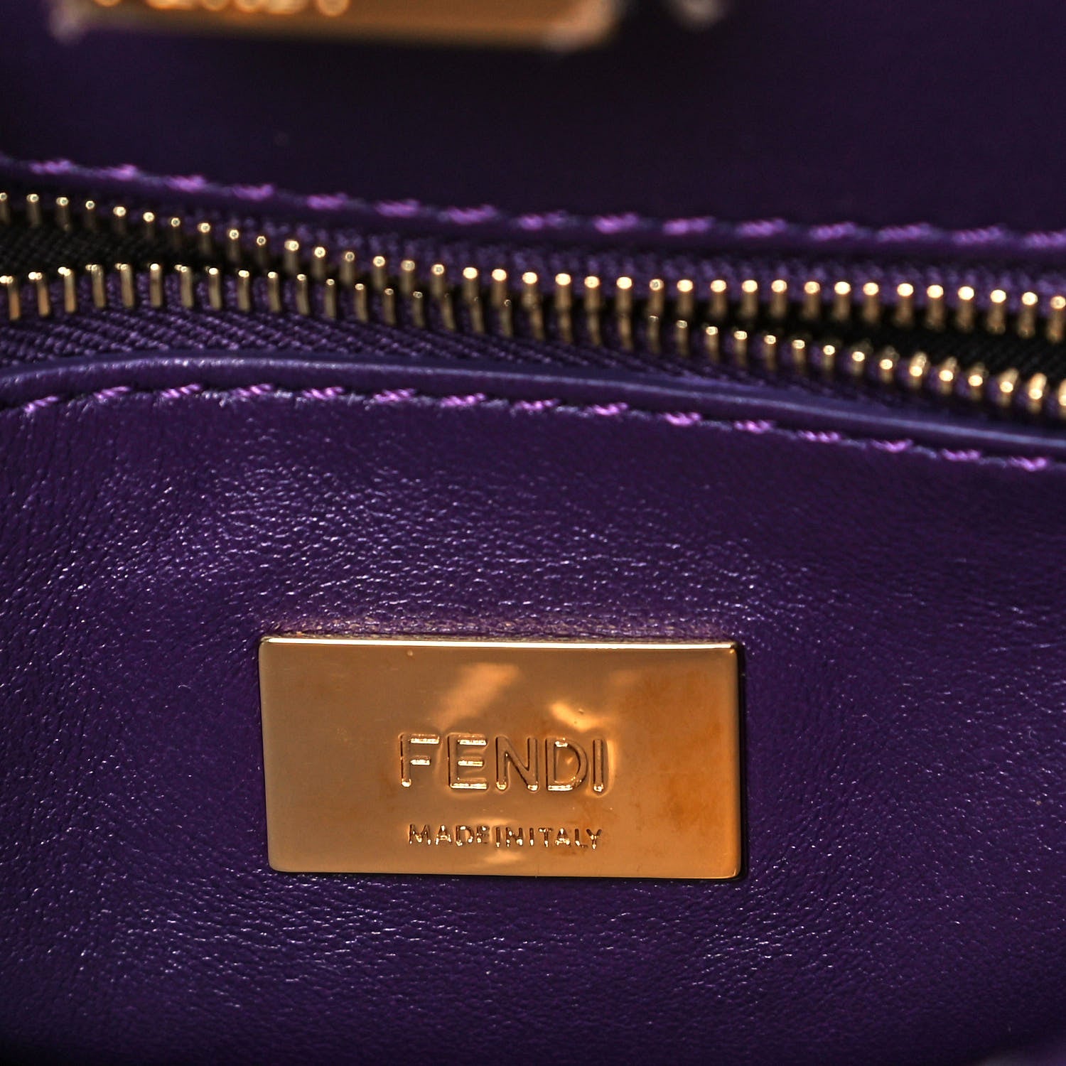 Fendi Chamois XS Peekaboo Iconic Satchel Viola Plus 7 of 11