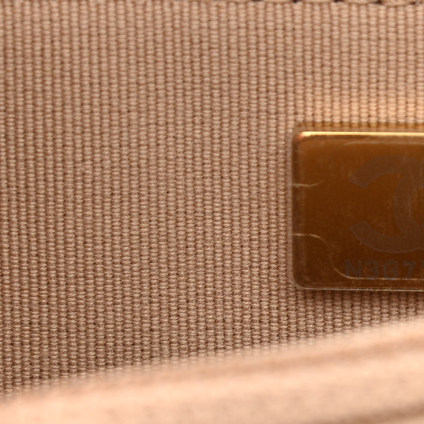 Caviar Quilted Crystal CC Wallet On Chain WOC Beige