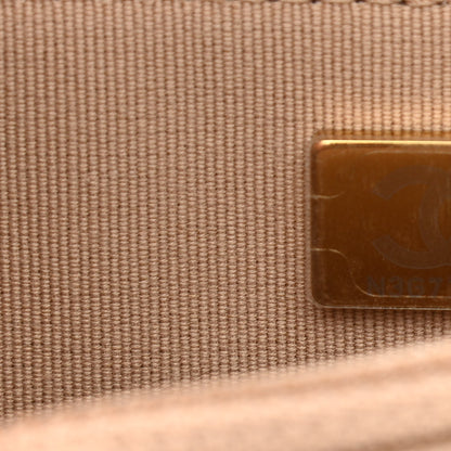 Chanel Caviar Quilted Crystal CC Wallet On Chain WOC Beige 8 of 12