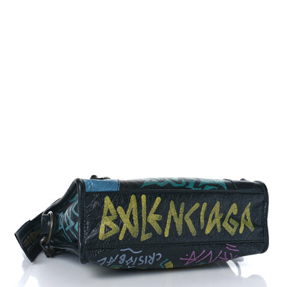 Balenciaga Agneau Arena Graffiti All Over Classic Hardware Mini City Black Multicolor 4 of 9