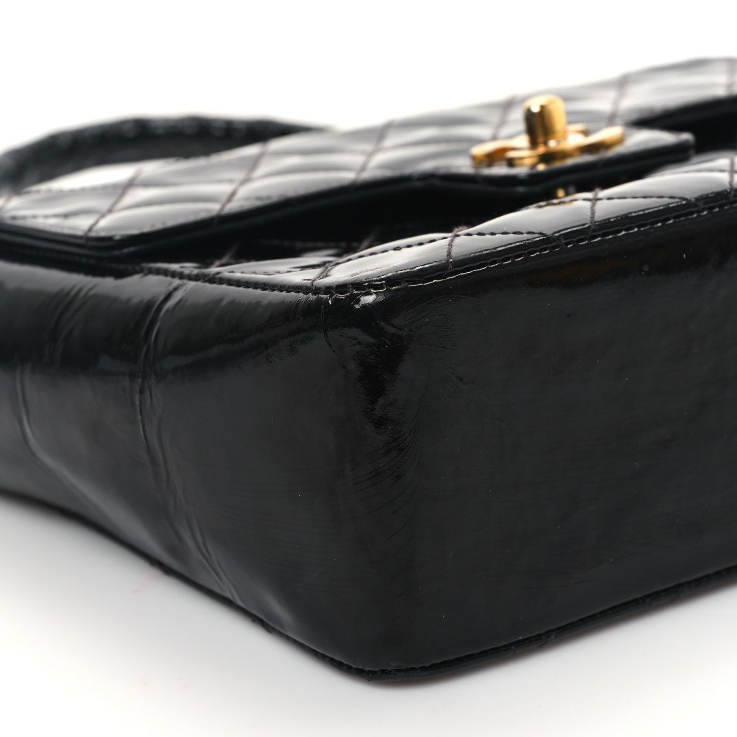 Chanel Patent Quilted Small Kelly Flap Bag Black 9 of 13