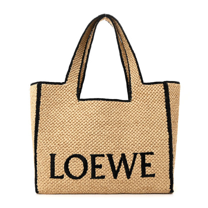 Loewe Raffia Large Paula's Ibiza Logo Tote Natural Tan 1 of 11