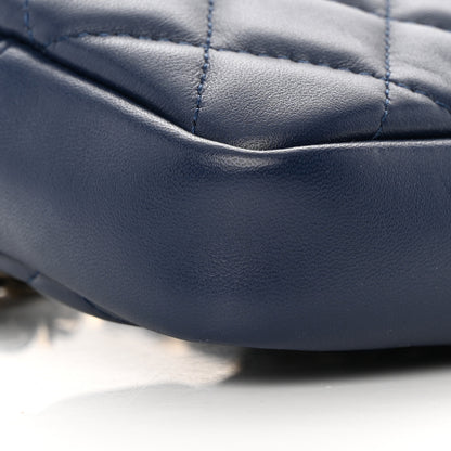 Chanel Lambskin Quilted Waist Bag With Pouch Blue 10 of 15