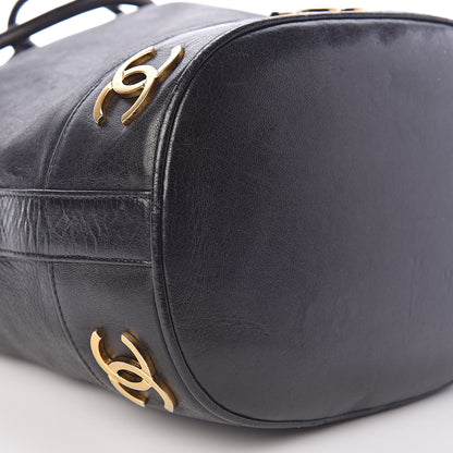 Chanel Lambskin CC Drawstring Shoulder Bag Black 9 of 12