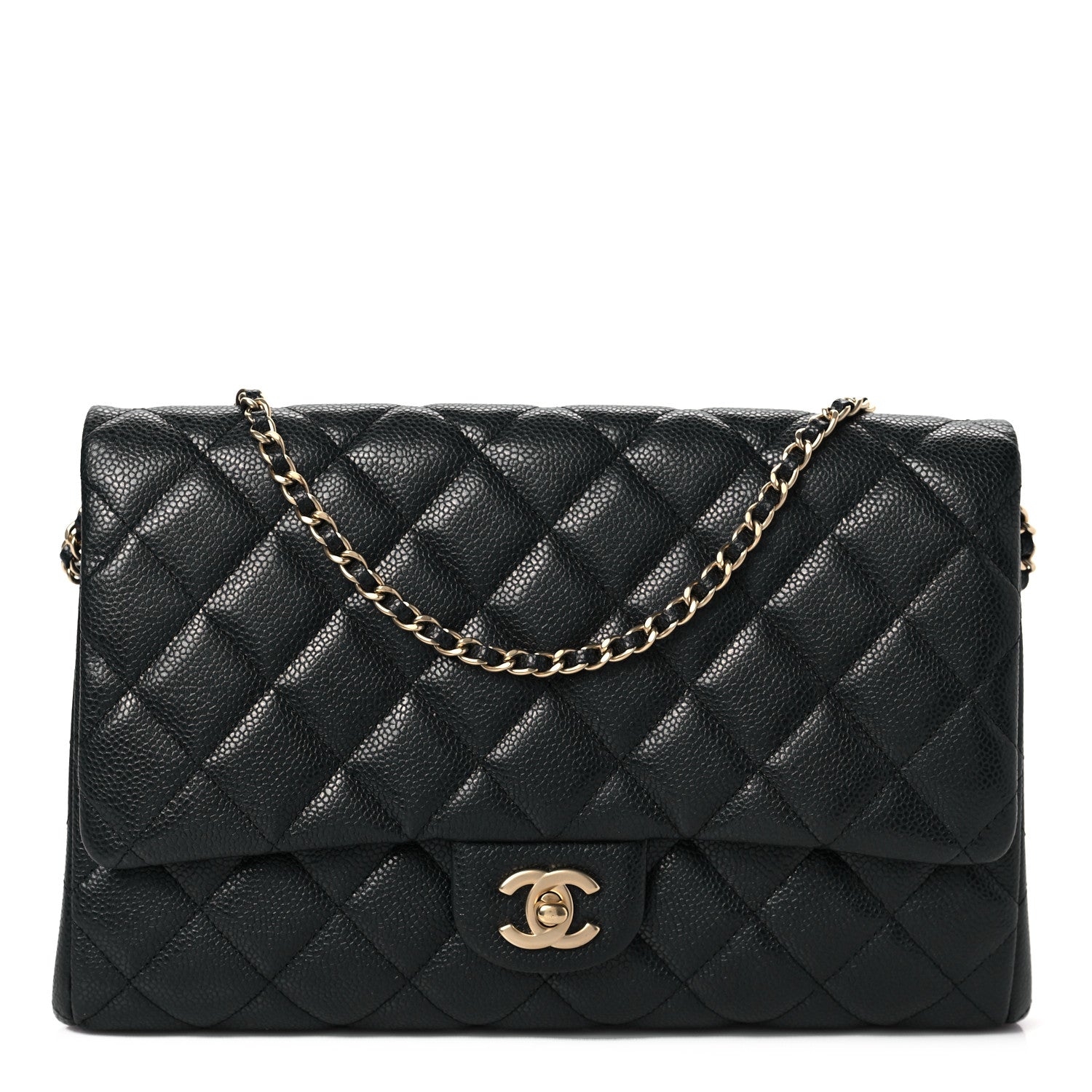 Chanel Caviar Quilted Clutch With Chain Flap Black 1 of 8