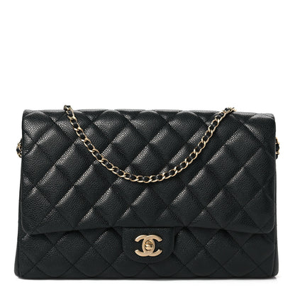 Chanel Caviar Quilted Clutch With Chain Flap Black 1 of 8