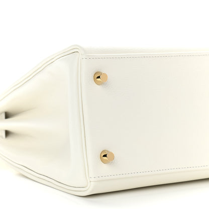 Hermes Evercolor Kelly Retourne 28 White 9 of 11