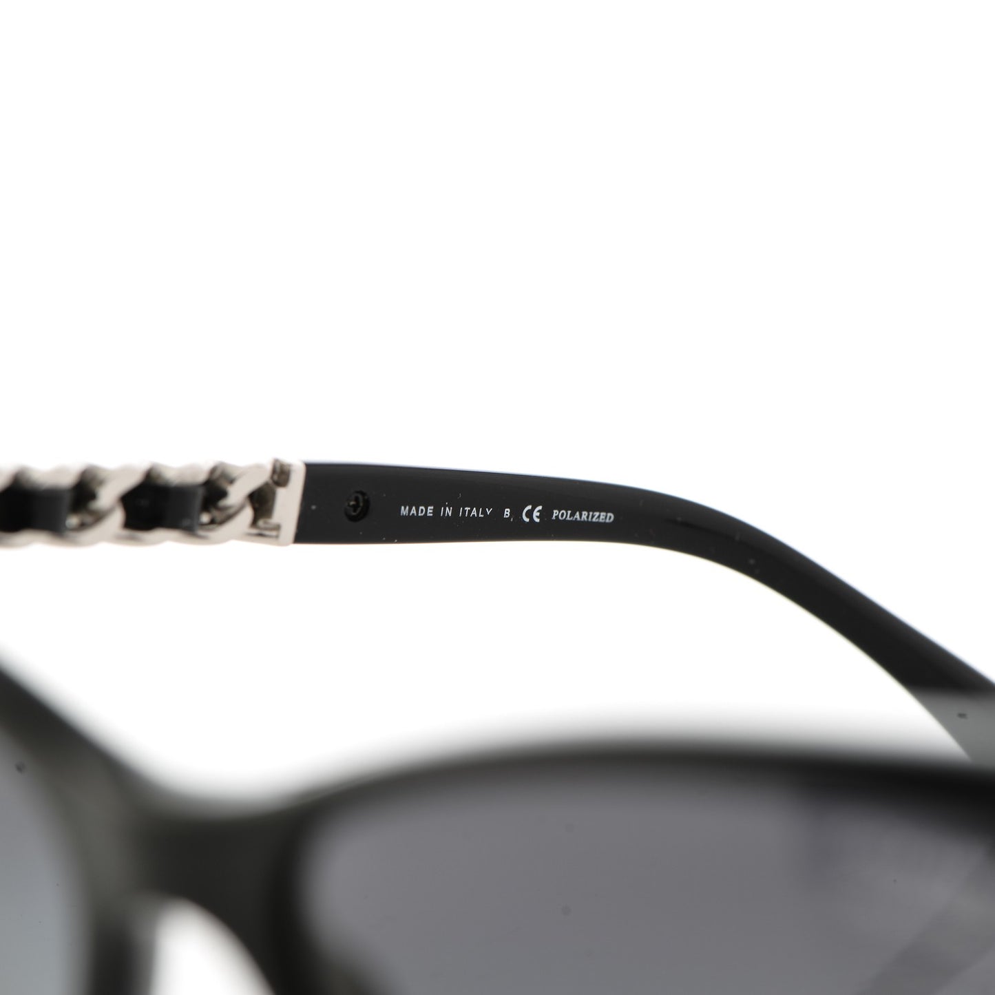 Cat Eye Chain Polarized Sunglasses 5260-Q Black