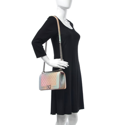 Chanel Caviar Quilted Medium Rainbow Boy Flap Multicolor 2 of 8