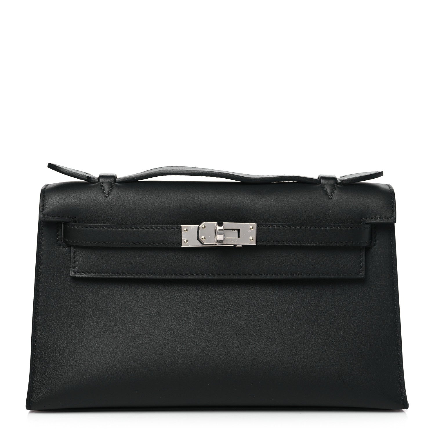 Hermes Swift Kelly Pochette Clutch Black 1 of 11