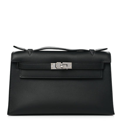 Hermes Swift Kelly Pochette Clutch Black 1 of 11
