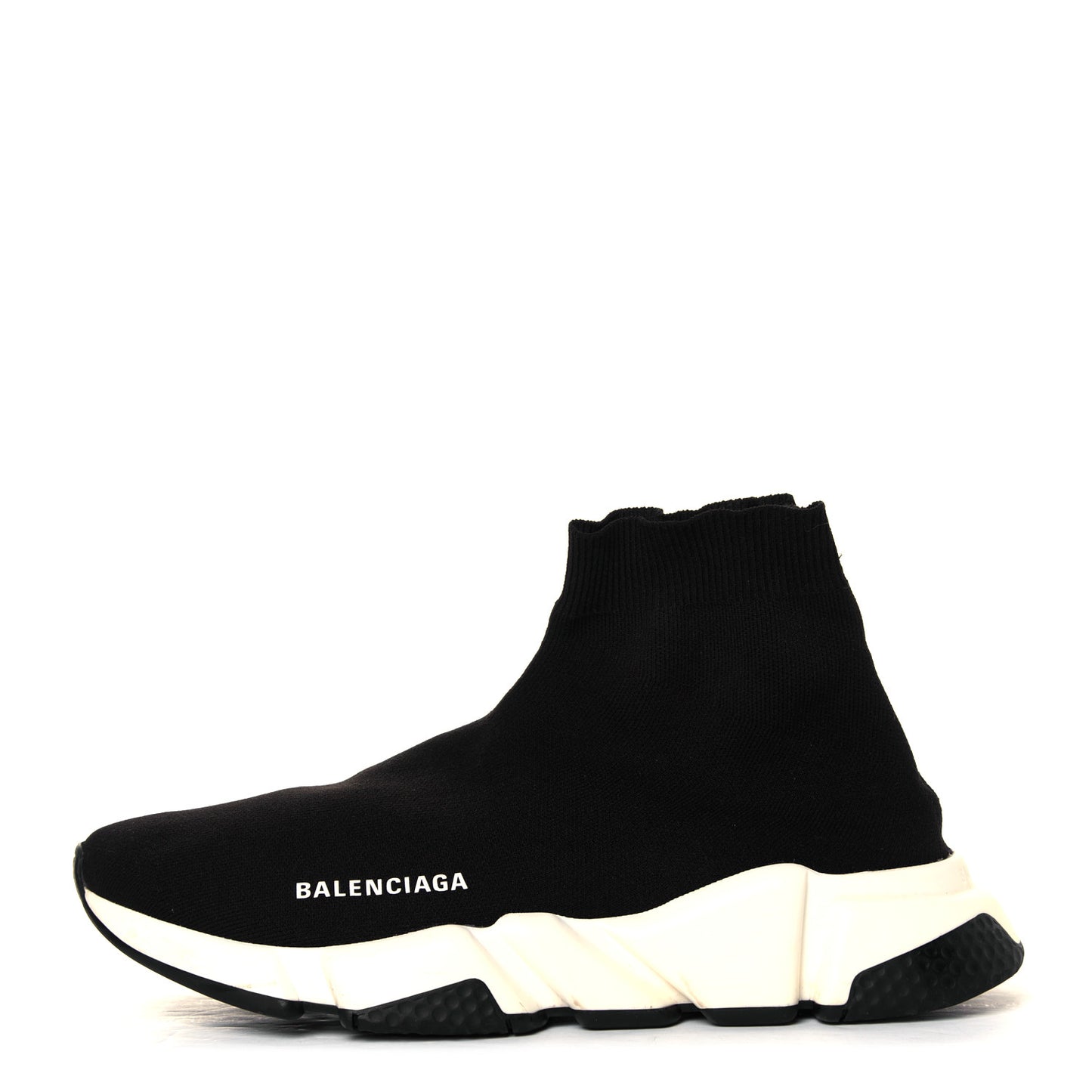 Neoprene Knit Womens Speed Sneakers 40 Black White