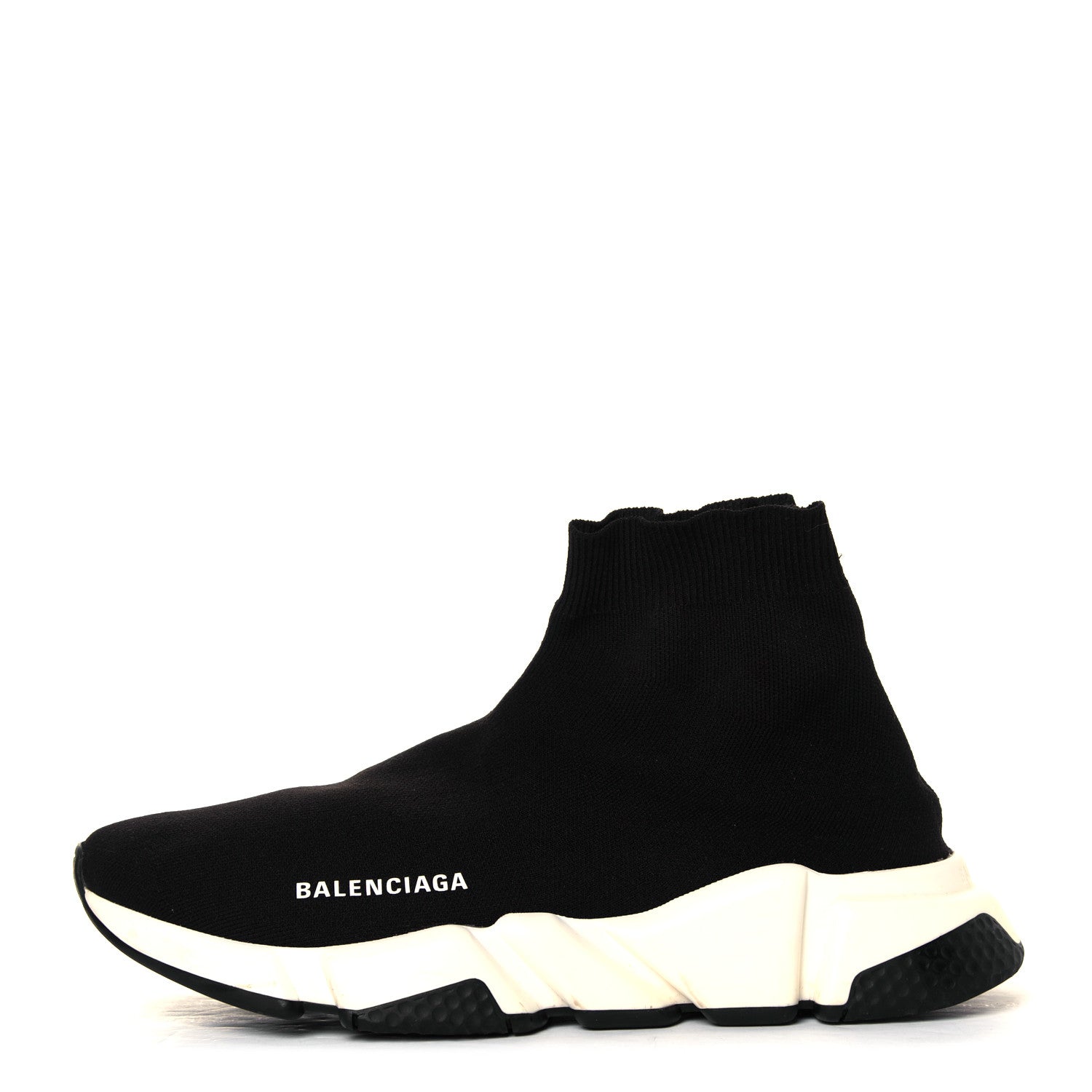 Balenciaga Neoprene Knit Womens Speed Sneakers 40 Black White 1 of 6