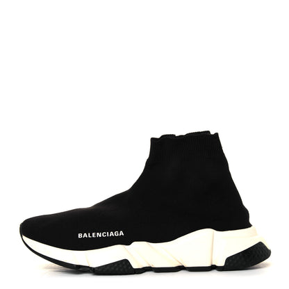 Balenciaga Neoprene Knit Womens Speed Sneakers 40 Black White 1 of 6