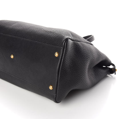 Fendi Cuoio Romano Selleria Large Peekaboo Iconic Satchel Black Moro 9 of 10