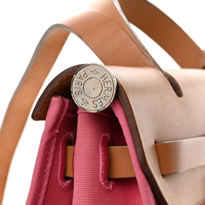 Hermes Toile Vache Hunter Herbag Zip 31 PM Rose Lipstick Natural 18 of 20