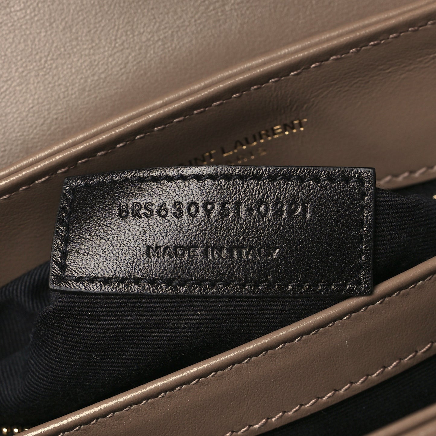 Calfskin Y Quilted Monogram Toy Loulou Crossbody Bag Taupe