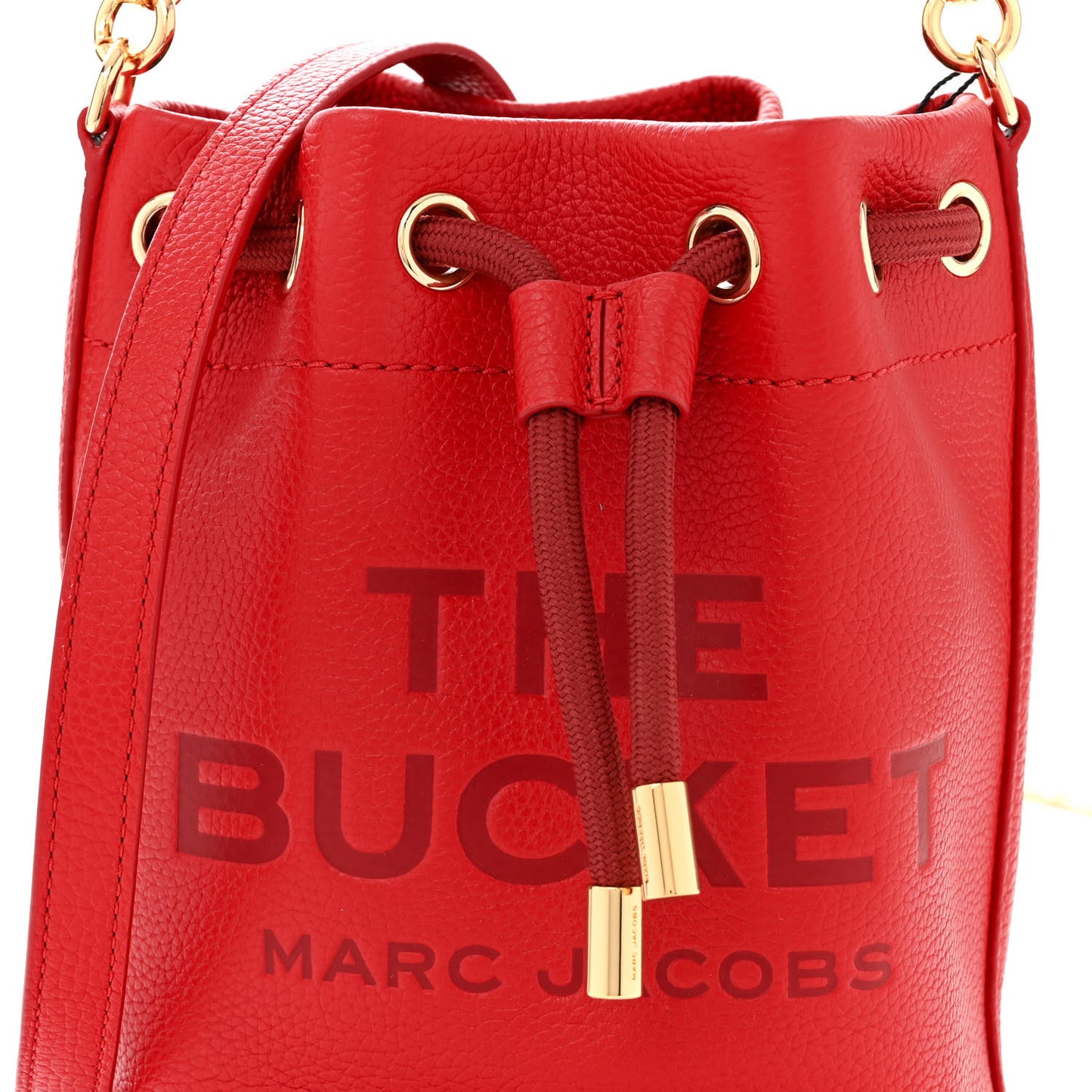 Grained Calfskin The Mini Bucket Bag True Red