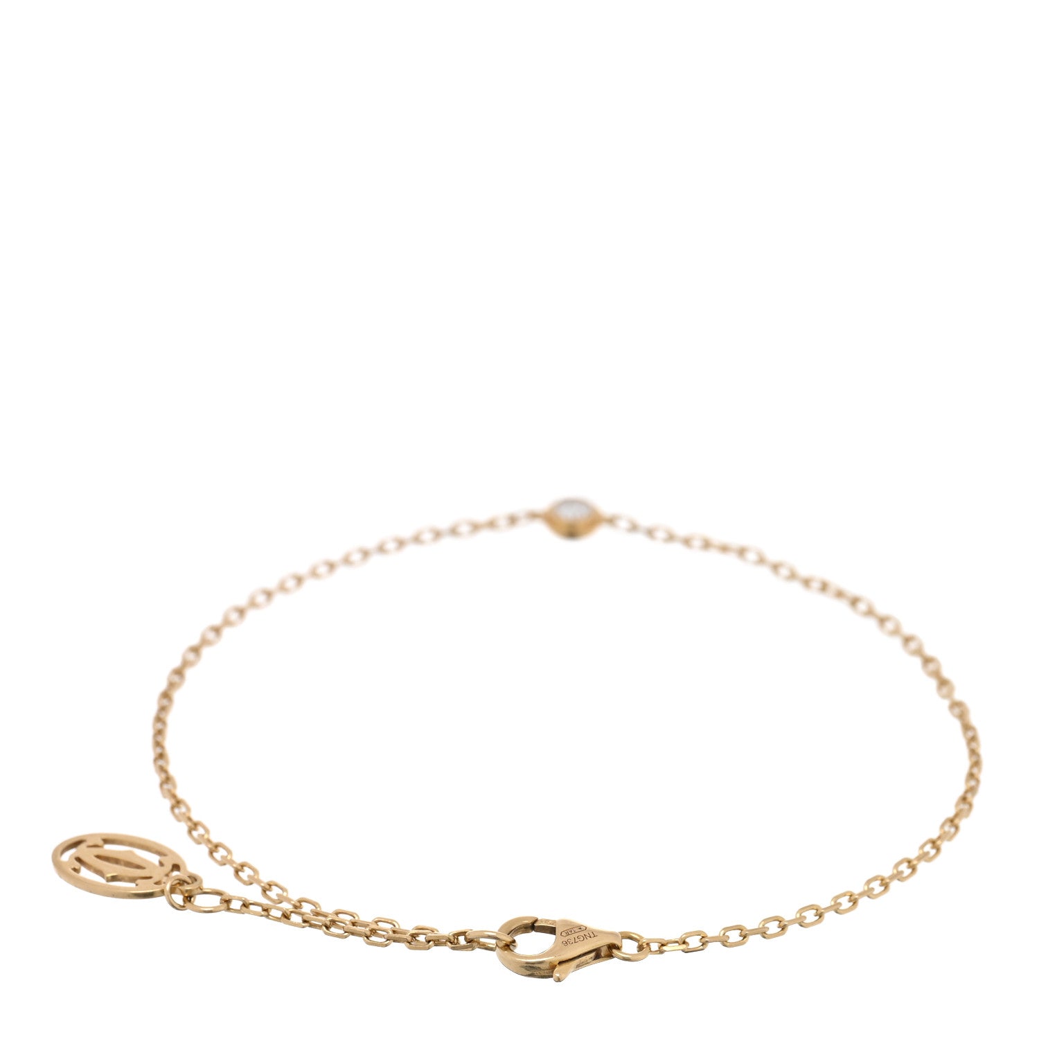 Cartier 18K Yellow Gold Diamond LM D'Amour Bracelet 2 of 3