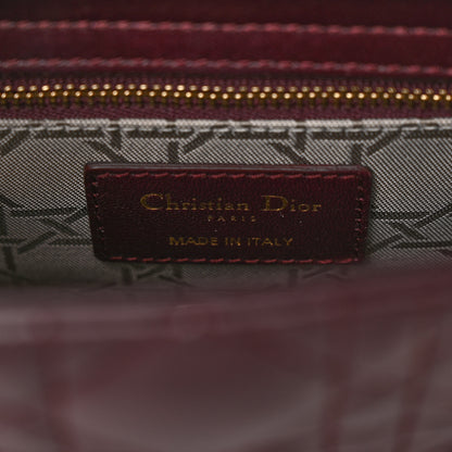 Christian Dior Lambskin Cannage Small Lucky Badges My Lady Dior Burgundy 6 of 10