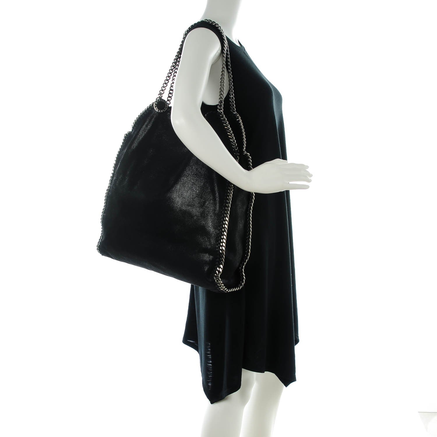 Stella McCartney Shaggy Deer Big Falabella Tote Black 6 of 13