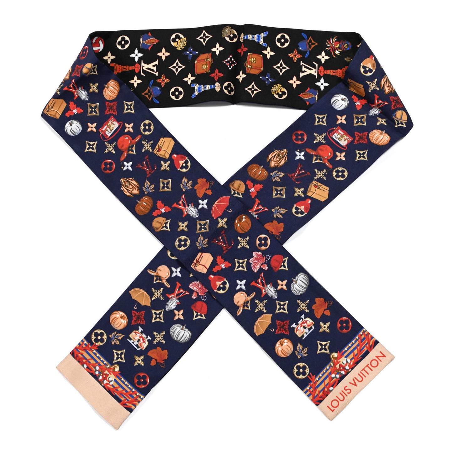 Silk Summer Winter Bandeau Navy