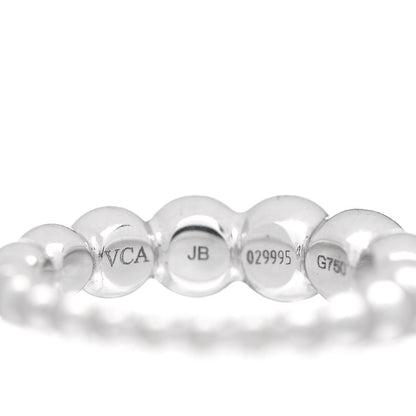 Van Cleef & Arpels 18K White Gold Perlee Pearls of Gold Variation Ring 50 5.25 5 of 6