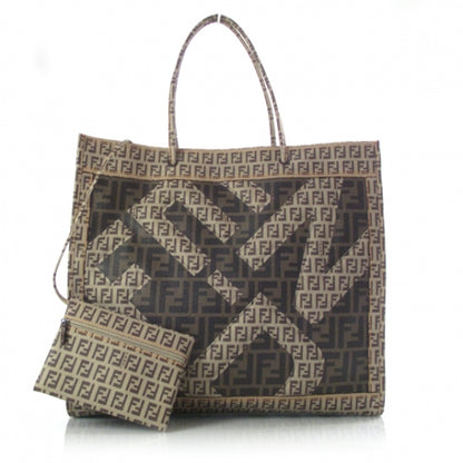 Fendi Zucca Spalmati Large Shopping Tote Tobacco 1 of 11