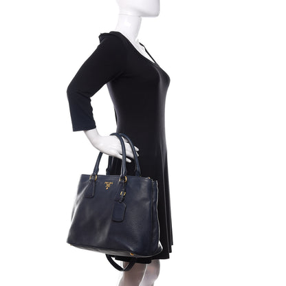 Prada Vitello Daino Tote Bluette 3 of 10