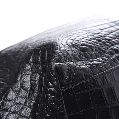 Givenchy Calfskin Crocodile Embossed Medium Nightingale Black 9 of 11